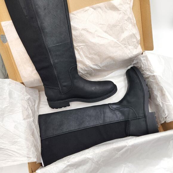 Clarks Women Black Leather Opal Glow Classic Casual Riding Boots Size US 9.5M - Picture 2 of 7